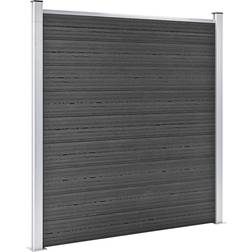 vidaXL Fence Panel Set WPC 1045x186 Black