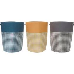 Dkd Home Decor basket Houndstooth Polyester