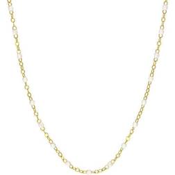 Saks Fifth Avenue Station Necklace - Gold/White