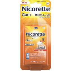 Nicorette 2mg Stop Smoking Aid Nicotine Gum Fruit Chill
