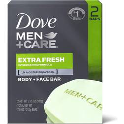 Dove Men+Care Body and Face Bar to Clean and Hydrate Skin Extra Fresh Body Facial Cleanser Moisturizing
