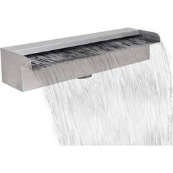 vidaXL Rectangular Waterfall Pool Fountain Silver