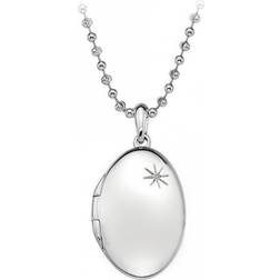 Hot Diamonds Memoirs Oval Locket Pendant - Silver/Transparent