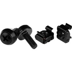 StarTech M5x 12mm Screw and Cage Nut, 100 Pack, Black