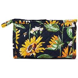 Vera Bradley Mini Trapeze Cosmetic Bag Women in Sunflowers Yellow/Blue Yellow/Blue