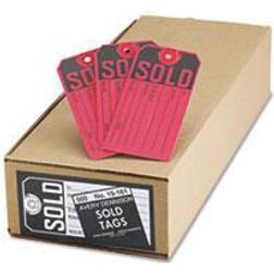Avery 4.75" Sold Sale Clearance Tags, Red/Black, 500/Bx 15161