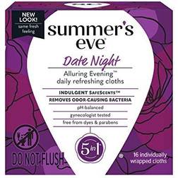 Summer's Eve Date Night Feminine Cleansing Wipes Pre/Post-Intimacy Cleansing, Count