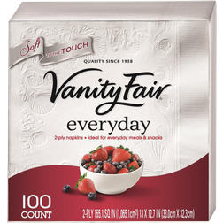 Vanity Fair Everyday Luncheon 2-Ply Cloth Napkin White (50.8x50.8)