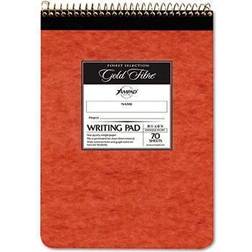 AmpadÂ Gold FibreÂ Retro Writing Pad 8-1/2x11-3/4" Wide Ruling, Ivory, 70 Sheets/Pad Red