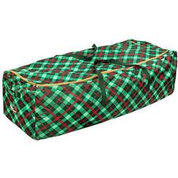 Honey Can Do Plaid Rolling Christmas Tree Storage Bag Basket