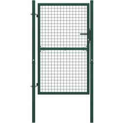 vidaXL Fence Gate Steel 39.4"x68.9" Green