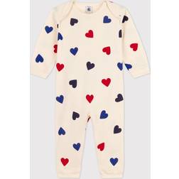 Petit Bateau Heart Patterned Footless Sleepsuit
