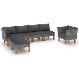 vidaXL 3082081 Loungesett, Bord inkl. 1 Stolar & 4 Soffor