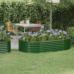 vidaXL green, 175 Garden Planter Powder-coated Raised Bed