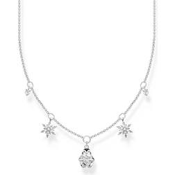Thomas Sabo Penguin & Snowflake Necklace - Silver/Blue/Transparent