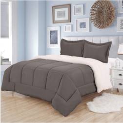Sweet Home Collection Sherpa Bedspread Gray (259.1x218.4)