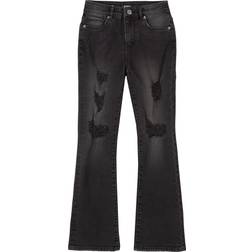 Hudson Girl's High-Rise Flare Jeans - Washed Black