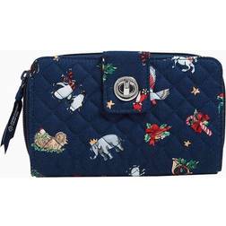 Vera Bradley RFID Turnlock Wallet Women Snow Globe Motifs