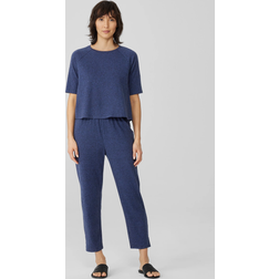 Eileen Fisher High-Rise Cropped Terry Leggings