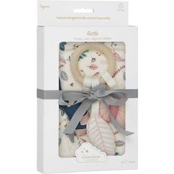 Cam Cam Copenhagen Giftbox Muslin Cloth and Activity Ring Flower Pressed Leaves Rose