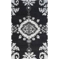 Safavieh Stone Wash Black, White 108x144"