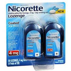 Nicorette Coated Nicotine Lozenge to Stop Smoking, Ice Mint Flavor, 4
