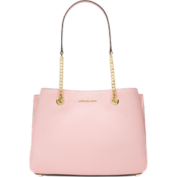 Michael Kors Teagan Large Pebbled Leather Shoulder Bag - Powder Blush