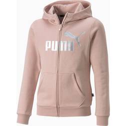 Puma Essentials+ Logo Full-Zip Hoodie Youth - Rose Quartz (672113_47)