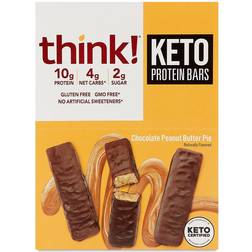 thinkThin Think Keto Protein Bars Chocolate Peanut Butter Pie