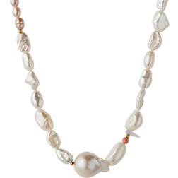 Stine A Chunky Glamour Necklace - Gold/Pearl