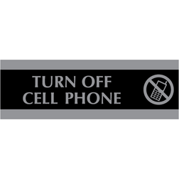 Headline Sign Century Series Office Sign,turn Off Cell Phone, 9 X 3 USS4759