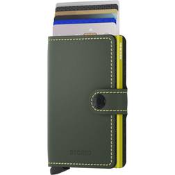 Secrid leather anti-theft wallet with RFID protection, Army green.