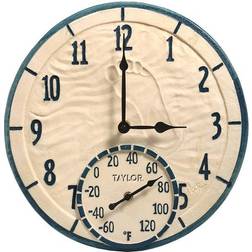 Springfield 91501T The Sea Poly with Thermometer Wall Clock 14"