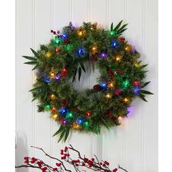 Nearly Natural Berries and Pine Cones Decoration 24"