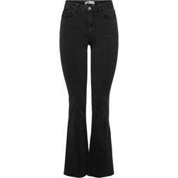 Only Jdynew Flora Life High Flared Jeans - Black