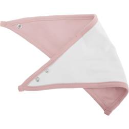 Babybugz Baby Plain Bandana Bib (Pack of 2) (One Size) (White/Powder Pink)