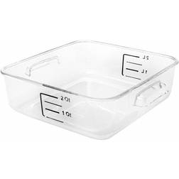 Rubbermaid Commercial Products 2 Qt. Clear Space Saving Square Container