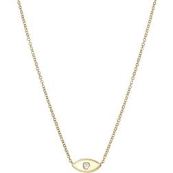 Zoe Lev Evil Eye Necklace - Gold/Diamond
