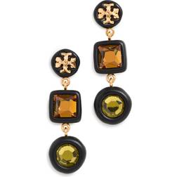 Tory Burch Roxanne Small Double-Drop Earrings - Gold/Multicolor