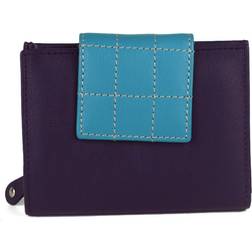 Eastern Counties Leather Diva Quilted Tab Purse Purple/Turquoise