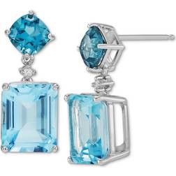 Macy's London & Sky Drop Earrings - Silver/Topaz