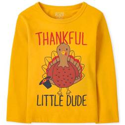 The Children's Place Baby & Toddler Boy's Thankful Little Dude Graphic Tee - Golden Egg