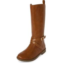 The Children's Place Girls Buckle Tall Boots - Tan