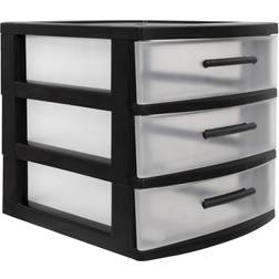 Inval Mq Eclypse 3-Drawer Storage Unit Black