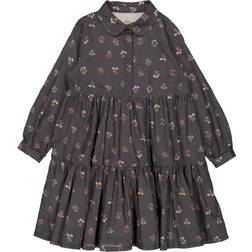 Wheat Felucca Dress - Black Flowers