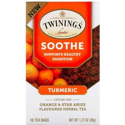 Twinings of London Herbal Tea Soothe Turmeric Orange Star Anise 18 Tea
