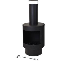 ProGarden Garden Fireplace with Chimney 112cm