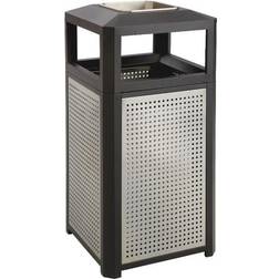 SAFCO Ashtray-Top Evos Series Steel Waste Container, 38gal, Black