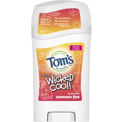 Tom's of Maine Aluminum-Free Wicked Cool! Natural Deodorant for Kids, Summer Fun, 1.6