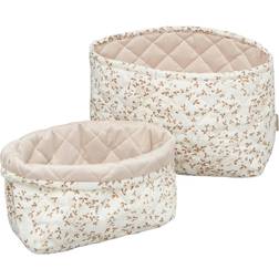 Cam Cam Copenhagen Quilted Storage Basket Set 2pack Lierre/Almond